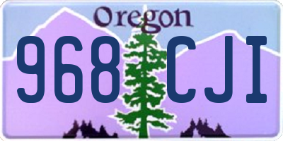 OR license plate 968CJI