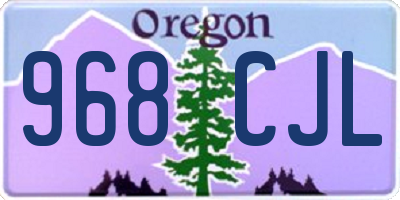 OR license plate 968CJL