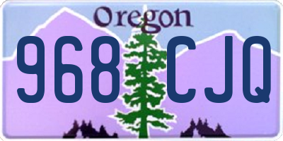 OR license plate 968CJQ