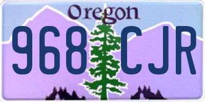 OR license plate 968CJR