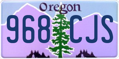 OR license plate 968CJS