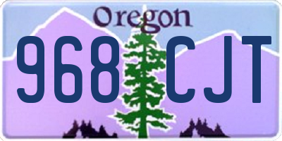 OR license plate 968CJT