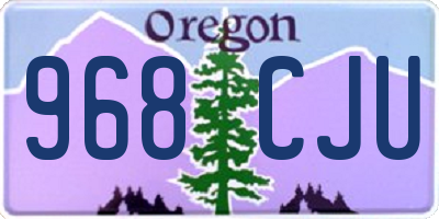 OR license plate 968CJU