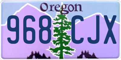 OR license plate 968CJX