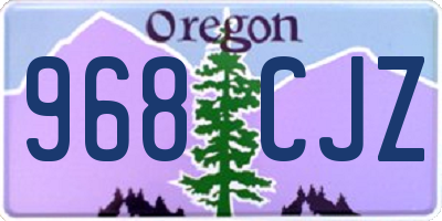 OR license plate 968CJZ