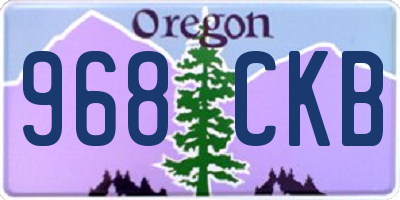 OR license plate 968CKB