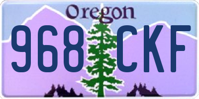 OR license plate 968CKF