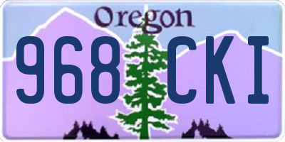 OR license plate 968CKI