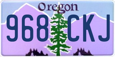 OR license plate 968CKJ