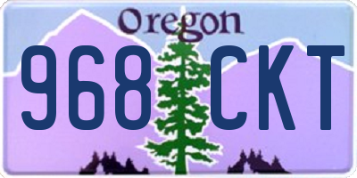 OR license plate 968CKT