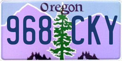 OR license plate 968CKY