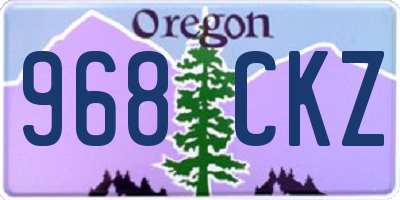 OR license plate 968CKZ