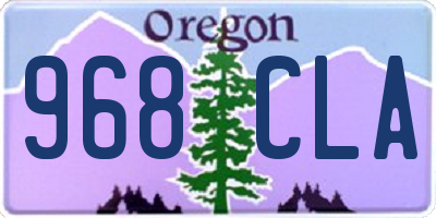 OR license plate 968CLA