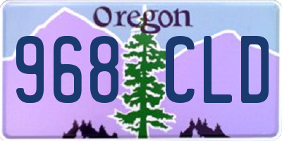 OR license plate 968CLD