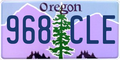 OR license plate 968CLE