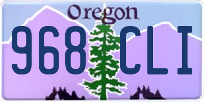 OR license plate 968CLI