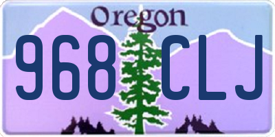 OR license plate 968CLJ