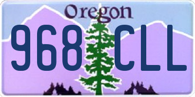 OR license plate 968CLL