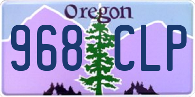 OR license plate 968CLP