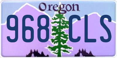 OR license plate 968CLS