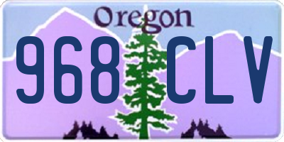OR license plate 968CLV
