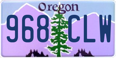 OR license plate 968CLW