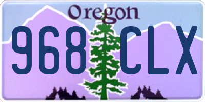 OR license plate 968CLX