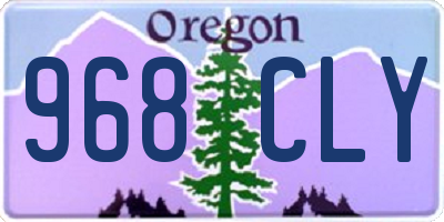 OR license plate 968CLY