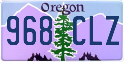 OR license plate 968CLZ