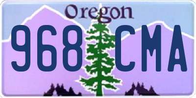 OR license plate 968CMA