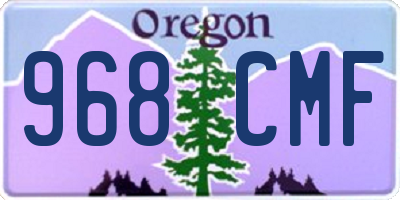 OR license plate 968CMF