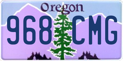 OR license plate 968CMG