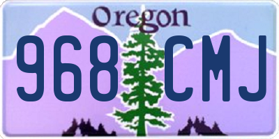 OR license plate 968CMJ