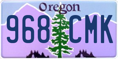 OR license plate 968CMK