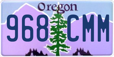 OR license plate 968CMM