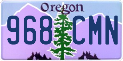 OR license plate 968CMN
