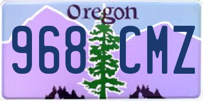 OR license plate 968CMZ