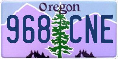 OR license plate 968CNE