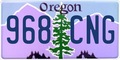 OR license plate 968CNG