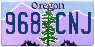 OR license plate 968CNJ