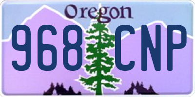 OR license plate 968CNP