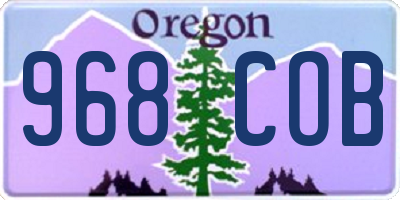 OR license plate 968COB