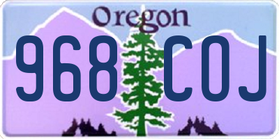 OR license plate 968COJ