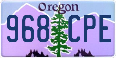 OR license plate 968CPE