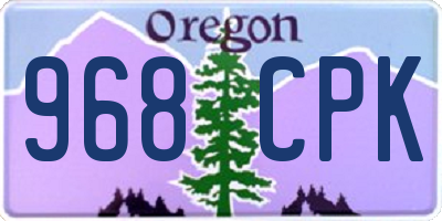 OR license plate 968CPK