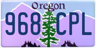 OR license plate 968CPL