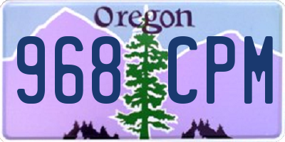 OR license plate 968CPM