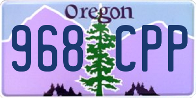OR license plate 968CPP