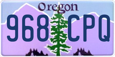 OR license plate 968CPQ