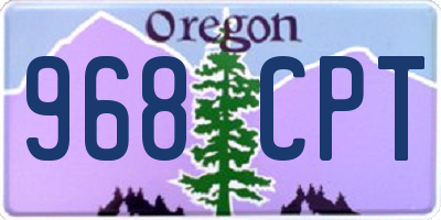 OR license plate 968CPT